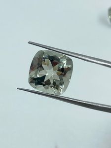 Pierre précieuse naturelle d'améthyste verte de qualité supérieure, pierre brute, 15,34 carats, 12 mm, taille coussin, couleur verte, pour la fabrication de bijoux - Product Image 4