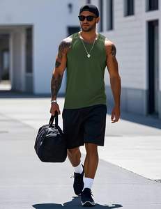 Camiseta sin mangas Signature para hombre, tejido suave, transpirable, cómoda, ligera, textura fresca, uso diario, corte moderno, construcción duradera - Product Image 4