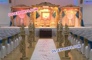 Marwari Mariages Maharani Style Fibre Mandap Sud Indien Mariage FRP Haveli Mandap Rajasthani Mariage Maharani Mandap Décor USA - Product Image 2