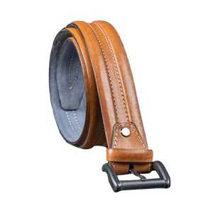 Ceintures habillées formelles pour hommes 2026, couleur Tan, de haute qualité, en cuir véritable, avec logo personnalisé, élégantes, à bordure gaufrée, boucle en alliage, vente en gros - Product Image 2