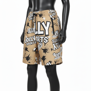 Shorts Cortos Deportivos de Microfibra de Poliéster GSM de Alta Calidad para Mujer, Color Caqui Arena, Impresión por Sublimación Completa, Logotipo Personalizado - Product Image 4