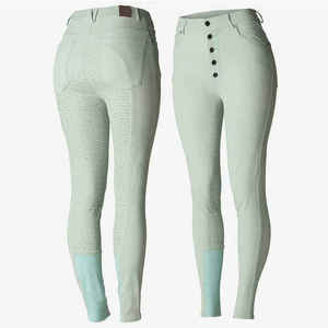 Custom Women's Equestrian Pants & Breeches with Elastic Waist Zipper Pocket Spandex/Nylon Breathable Windproof for Horse Riding - Product Image 3