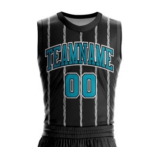 Uniformes de basket-ball personnalisés en polyester imprimé à 100 %, séchage rapide, haute qualité, unisexes, vente en gros - Product Image 5