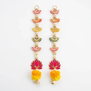 2 Piezas de Adornos Metálicos Indios para Puerta, Decoración de Pared para Diwali y Bodas - Product Image 4