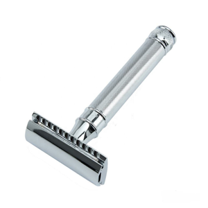 Classic Silver Stainless Steel Safety Razor Reusable Double Edge Men's <b>Shaving</b> Razor Eco Friendly Professional Design - Product Image 1