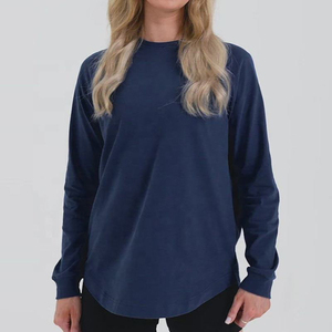 Women's Mint <b>Green</b> Long Sleeve Crew Neck Raglan T-Shirt Loose Fit Quick Dry Jersey Fabric Spring Summer Casual Wear - Product Image 3