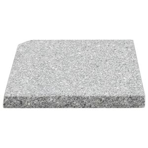 4 pezzi piatti quadrati in granito grigio 220.5 lb per ombrelli e basi da giardino - Product Image 5