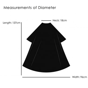 RAMAFHH MEDAX R&M-BC-65 Capa de Peluquería Cómoda de Manga Larga, Pongee, 137 cm de Largo, 96 cm de Ancho, Antiadherente, Profesional para Barbería - Product Image 1