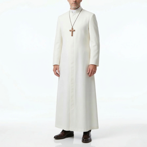 Túnica Sacerdotal Personalizada, Vestimenta Litúrgica Bordada de Primera Calidad, Prenda Religiosa Transpirable y Cómoda, Unisex para Adultos - Product Image 1