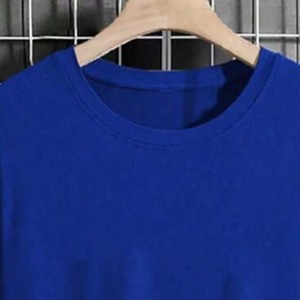 T-shirt unisexe de haute qualité 100 % coton 2025 avec logo personnalisé imprimé, col rond uni en tissu tricoté, logo unisexe - Product Image 1