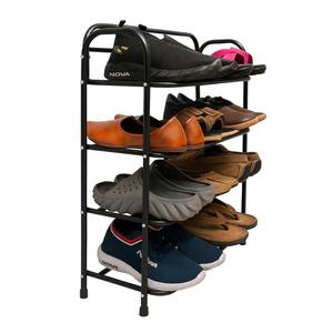 Premium Metal Gold Shoe <b>Rack</b> Five Tier Vertical Organizer Slim Space Saving Design Durable Frame Stylish Entryway Display - Product Image 6