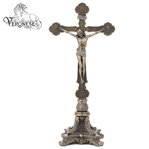 PLAQUE MURALE RELIGIEUSE CRUCIFIX SAN DAMIANO DE CONCEPTION VERONESE - ARTISANAT EN RÉSINE POUR LA DÉCORATION DE LA MAISON, PEINT À LA MAIN, LUXE - Product Image 2
