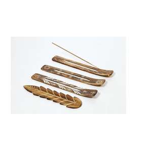 Support élégant en bois émaillé imprimé pour bâtonnets d'encens – Idéal pour la maison, les fêtes, les temples, l'aromathérapie – Plateau de méditation de haute qualité pour encens - Product Image 4