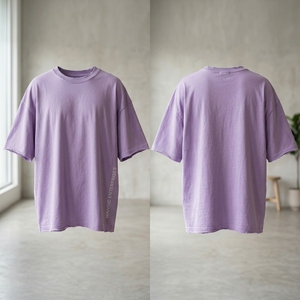 เสื้อยืดโอเวอร์ไซส์ทรงหลวมสไตล์วินเทจสำหรับผู้ชาย ผ้าหนา ซักย้อมแบบแอซิดวอช แขนสั้น 100% คุณภาพพรีเมียม ขายส่ง - Product Image 5