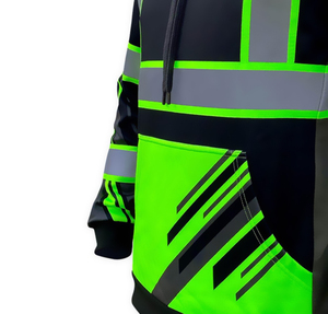 High Visibility Reflective Safety Clothing Security Guard Winter Jacket Men's <b>Hi</b>-<b>Vis</b> <b>Hoodie</b> Safety <b>Hoodie</b> Work Wear Construction - Product Image 5