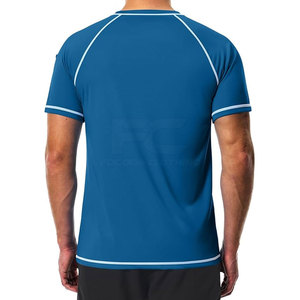 เสื้อยืดผ้าสแปนเด็กซ์/โพลีเอสเตอร์ถักแบบรัดรูปสำหรับผู้ชาย ทรงเข้ารูป รับผลิตแบบสั่งทำพิเศษพร้อมพิมพ์ลาย - Product Image 2