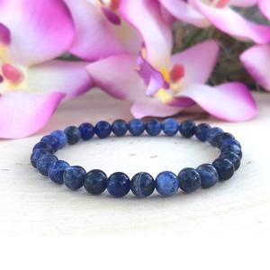 Chakralume Natural Blue Sodalite <b>Beaded</b> <b>Bracelet</b> for Healing Reiki Energy Jewelry Unisex Gift 8mm - Product Image 6