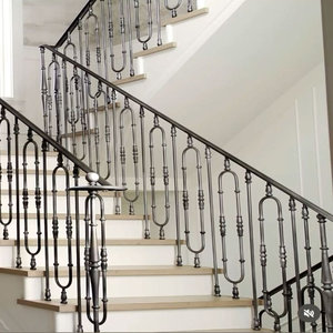Barandilla Artística de Hierro Forjado para Escaleras: Estética de Lujo Excepcional y Máxima Seguridad para Decoración Arquitectónica Moderna del Hogar - Product Image 1