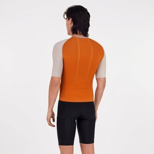 <b>Green</b> Breathable 100% Polyester 220g Short Sleeve Cycling Jersey Men's Bike <b>Top</b> with Raglan Sleeves and <b>Mesh</b> Back Panel Design - Product Image 4