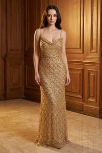 Vestido de Noche de Sirena con Lentejuelas de Alta Costura 2026, sin Espalda, Largo hasta el Suelo, para Fiesta Formal, Vestido de Gala de Lujo con Cuentas, Precio al por Mayor - Product Image 3