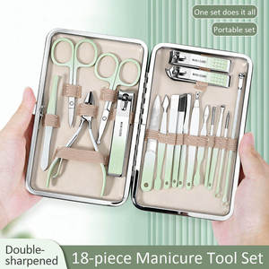 Anaaif Enterprises 18-Piece Stainless Steel Professional Manicure Pedicure Set 10-in-1 <b>Nail</b> Clipper Cuticle Nipper <b>Nail</b> <b>File</b> - Product Image 1