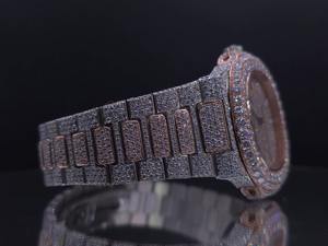 Montre Sport Hip Hop Quartz en Acier Inoxydable Entièrement Sertie de Strass Effet Givré, Style Antique, avec Fermoir Robuste, Tendance, Meilleure Vente, Disponible en Promotion - Product Image 2