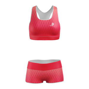 Custom Women's <b>Plus</b> <b>Size</b> <b>Sports</b> <b>Bra</b> Top Shorts Fitness Set Recycled Fabric Breathable Yoga Workout Activewear - Product Image 1