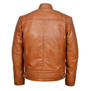 Chaqueta de cuero de alta calidad para hombre, a la moda, cómoda, de manga larga y personalizable. - Product Image 3