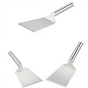 Spatule de barbecue multifonctionnelle en acier inoxydable à pointe inclinée, réutilisable et durable, pour crêpes, pizzas, tartes et autres préparations culinaires - Product Image 3
