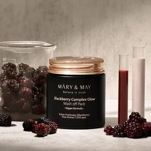 Mary&May High Quality Vegan Blackberry Complex Glow Facial Mask 125g Wash off Pack - Product Image 1