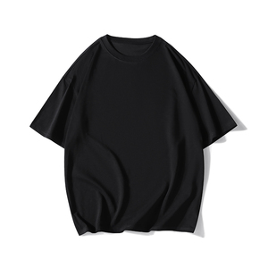 Camiseta de Manga Corta para Hombre, Cuello Redondo, 100% Algodón, Corte Holgado, Estilo Casual, Tejido Jersey, Color Liso - Product Image 1