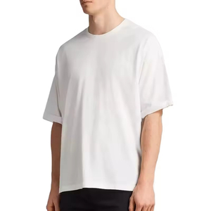 T-shirts amples en coton éponge 100 % de haute qualité à col rond, style streetwear DIY, anti-plis, personnalisables avec logo pour homme - Product Image 5