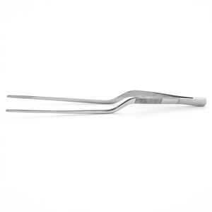 Pinces chirurgicales en acier inoxydable à pointe courbée, certifiées CE Classe I, instrument manuel pour la chirurgie générale - Product Image 3