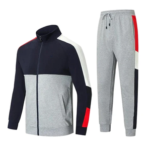 Training Jogging Wear Tracksuits For Men Custom Logo Zipper Joggers Suits 2 Piece Set Designer <b>Reflective</b> Men's Tracksuit - Product Image 1