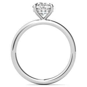 Anillo Solitario de Moissanita con Corte Ovalado y Halo Oculto, Plata de Ley 925, Anillo de Compromiso, Boda o Fiesta para Mujer - Product Image 5