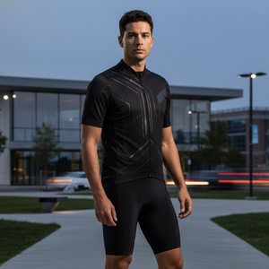 Tenue de cyclisme professionnelle pour hommes, maillot de vélo de montagne à manches courtes avec logo personnalisé, ensemble de vêtements de vélo respirant pour l'été - Product Image 5