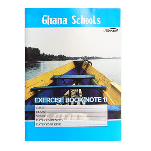 Cahier d'exercices académiques pour les écoles ciblées du Ghana Règle à ligne unique avec couverture de bateau Waterfront et dos arithmétique métrique - Product Image 4