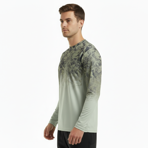 Chemise de pêche à manches longues pour homme, avec capuche et masque intégré, légère, séchage rapide, pour sports de plein air et pêche, t-shirt de pêche, maillot de sport. - Product Image 1