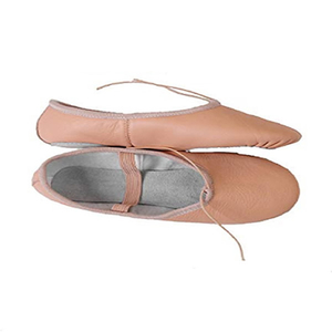 Chaussons de ballet professionnels souples pour filles, dessus et semelle en cuir véritable, doublure en coton, ballerines plates pour la danse - Product Image 2
