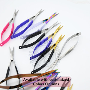 Cuticle Eyebrow Spring Scissors/Stainless Steel Spring Cuticle Scissors Moustache Extension Scissors for Beauty & Manicure - Product Image 5
