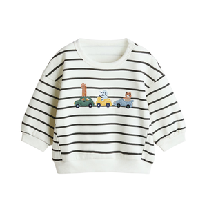 Sudadera con Capucha/Camiseta de Cuello Redondo para Bebé, Cómoda, Informal, Transpirable, Antipilling, 220 g/m², Unisex, Invierno, Tejido de Punto, 100 % Algodón - Product Image 1