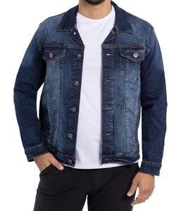 Veste en jean slim fit en coton mélangé pour homme de haute qualité en gros, veste décontractée tendance avec boutons métalliques pour les vêtements d'extérieur - Product Image 1