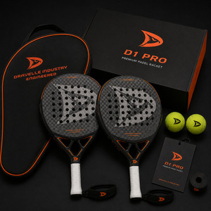 Juego de Raquetas de Pádel Profesionales de Fibra de Carbono 3K, Logotipo Personalizado, Forma de Lágrima, Núcleo de EVA, Raquetas de Tenis de Pádel para Torneo - Product Image 3