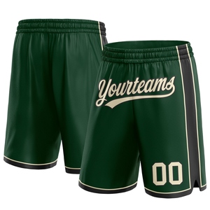 Wholesale Direct OMMIZ INDUSTRY Best Selling Custom Hunter Green White Black Authentic Basketball Shorts - Product Image 1