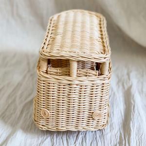Kids early learning toys handweave rattan <b>car</b> toy low price mini <b>cars</b> wholesale factory supplies - Product Image 3