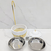 Matériel hôtelier : Réchauds de buffet de luxe en acier inoxydable avec couvercle suspendu 8L pour maintien au chaud des aliments
