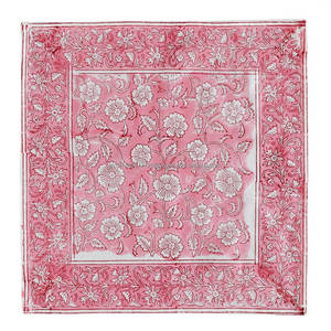 <b>Pink</b> Floral Indian Block Print Round <b>Tablecloth</b> Boho Cotton Circle Table Cover for Dining, Kitchen, Housewarming Gift - Product Image 5