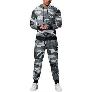 Ensemble pantalon et sweat à capuche camouflage haute visibilité pour homme, certifié CE, respirant, en polyester, impression numérique, confortable, mode travail - Product Image 1