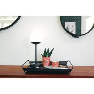 Bandeja Metálica Hecha a Mano de Estilo Moderno, Plato Decorativo Elegante y Contemporáneo para Diseño Temático de Hostelería, Seguro y Plateado - Product Image 4