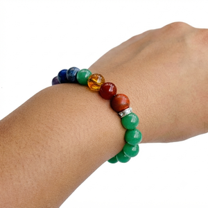 Bracelet en aventurine verte de haute qualité, perles des sept chakras, cadeau romantique, bijoux à la mode pour hommes et femmes, méditation énergétique - Product Image 2
